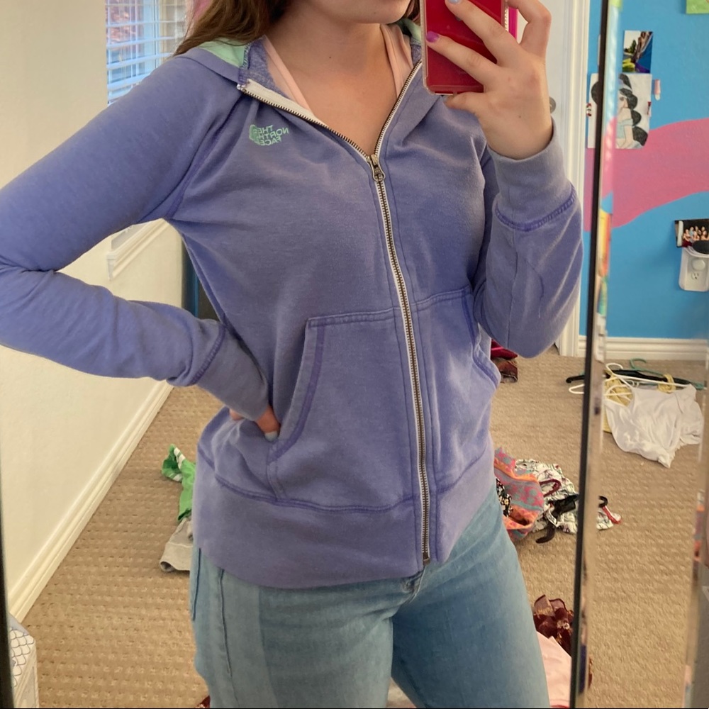 The North Face Purple and Seagreen Jacket